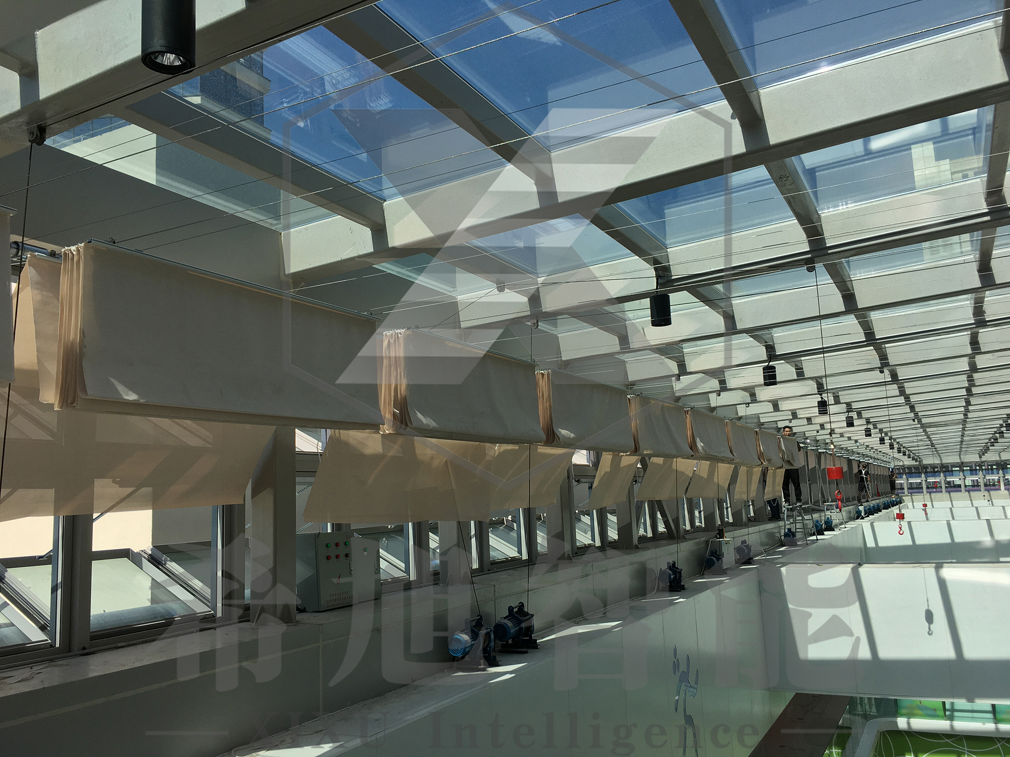 希旭智能浙江寧波寧波中體sports城采光頂工程