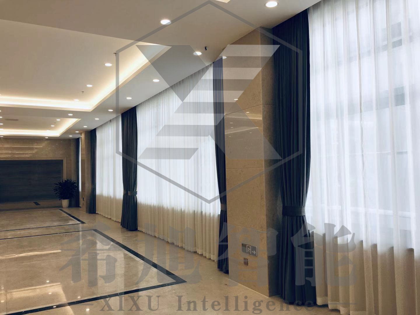 希旭智能浙江杭州浙江省委黨校文欣校區(qū)遮陽窗簾工程