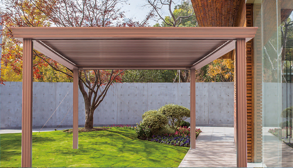 電動(dòng)遮陽防雨百葉涼亭